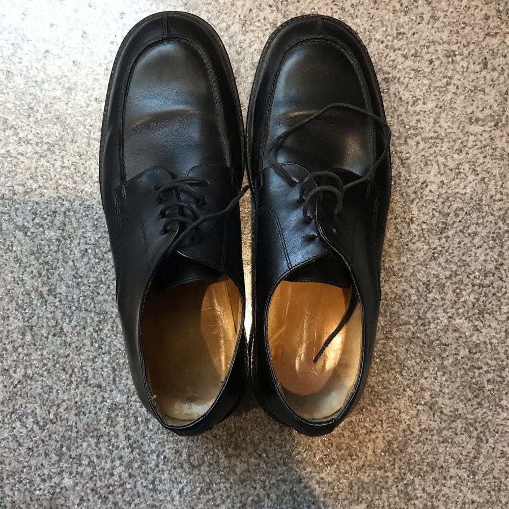 J. Crew Black Leather Derbys